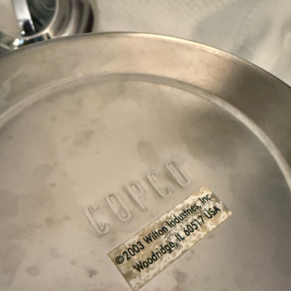 COPCO Vtg Mid Century Modern Stainless Ice Bucket Bar Shiny Chrome Lid Tongs - Picture 6 of 10